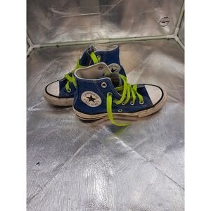 Converse Chuck Taylor All Star High Top Blue Neon Green Youth Size 11 335511F